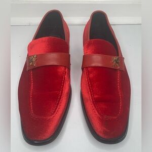 Stacy Adam’s Men's Red Velvet Slip-On Loafers